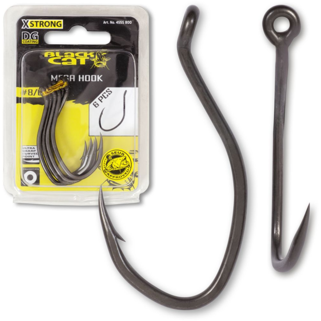 Black Cat Ghost Rig 6/0 Bouy And Boat - Bas De Ligne 2 Crochets 100kg Longueur 1,40m Pour Pêche